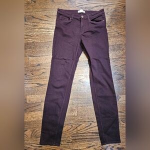 Label of Graded Goods Women's Jeans Size 12 – Burgundy Skinny Fit –